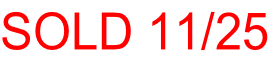SOLD 11/25