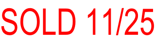SOLD 11/25
