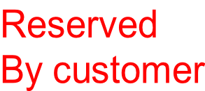 Reserved By customer