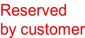 Reserved  by customer