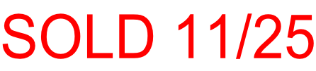 SOLD 11/25