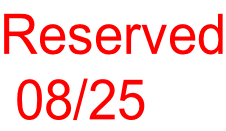 Reserved  08/25